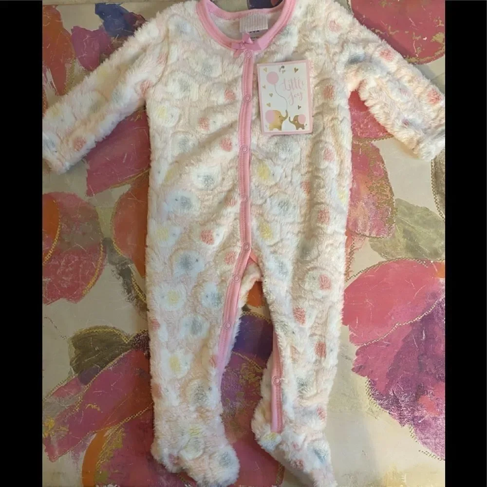 🛍Little joy Girls size 3-6 moths one piece Pijama🎀